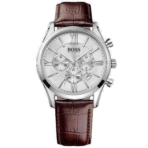 Image of Hugo Boss Ambassador Sølv Quartz herre ur, model 1513195